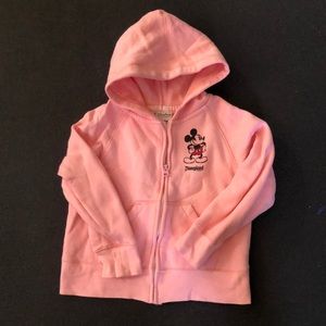NEW Disneyland Parks pink zip up hoodie, small. Worn once!